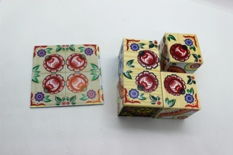 Кубики "Цветы" 4 шт.